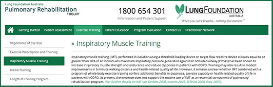 Pulmonary Rehabilitation Toolkit