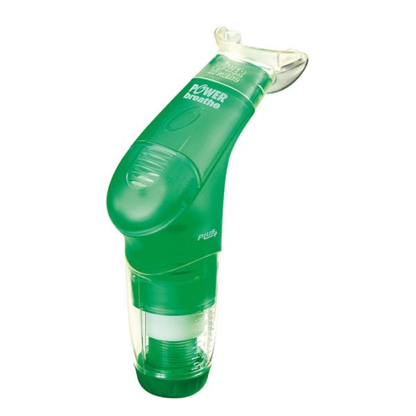 The POWERbreathe Plus – Light Resistance in green.