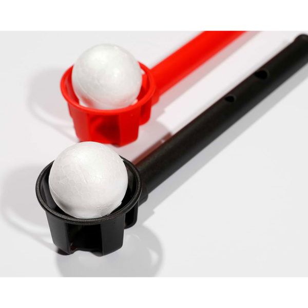 photo of a red and black flow-ball ultra breath control device