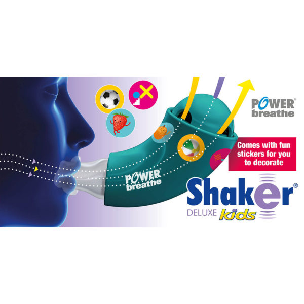 A graphic showing the packaging of the Shaker Deluxe kids.