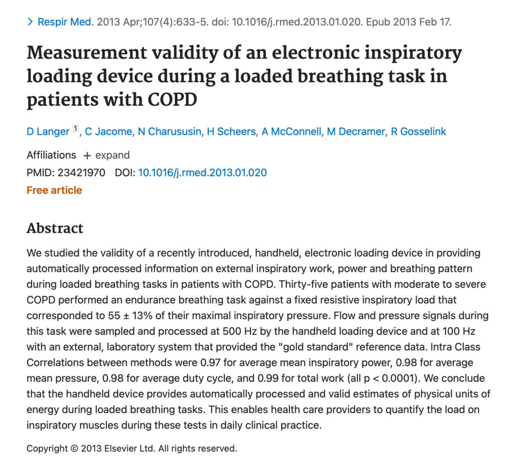 Major COPD Study Recognises K-Series