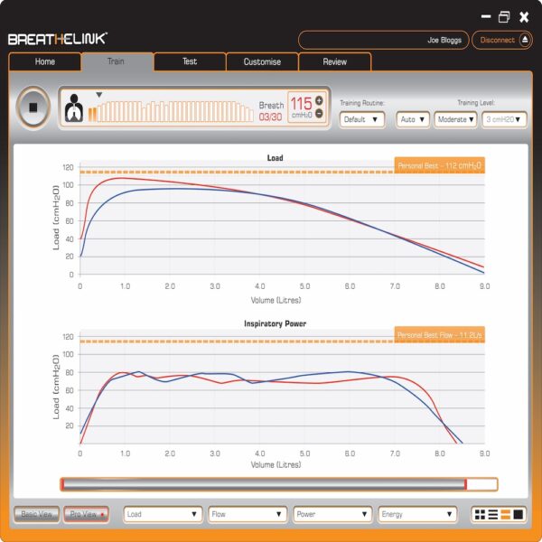 POWERbreathe K5 Breathe-Link Pro View
