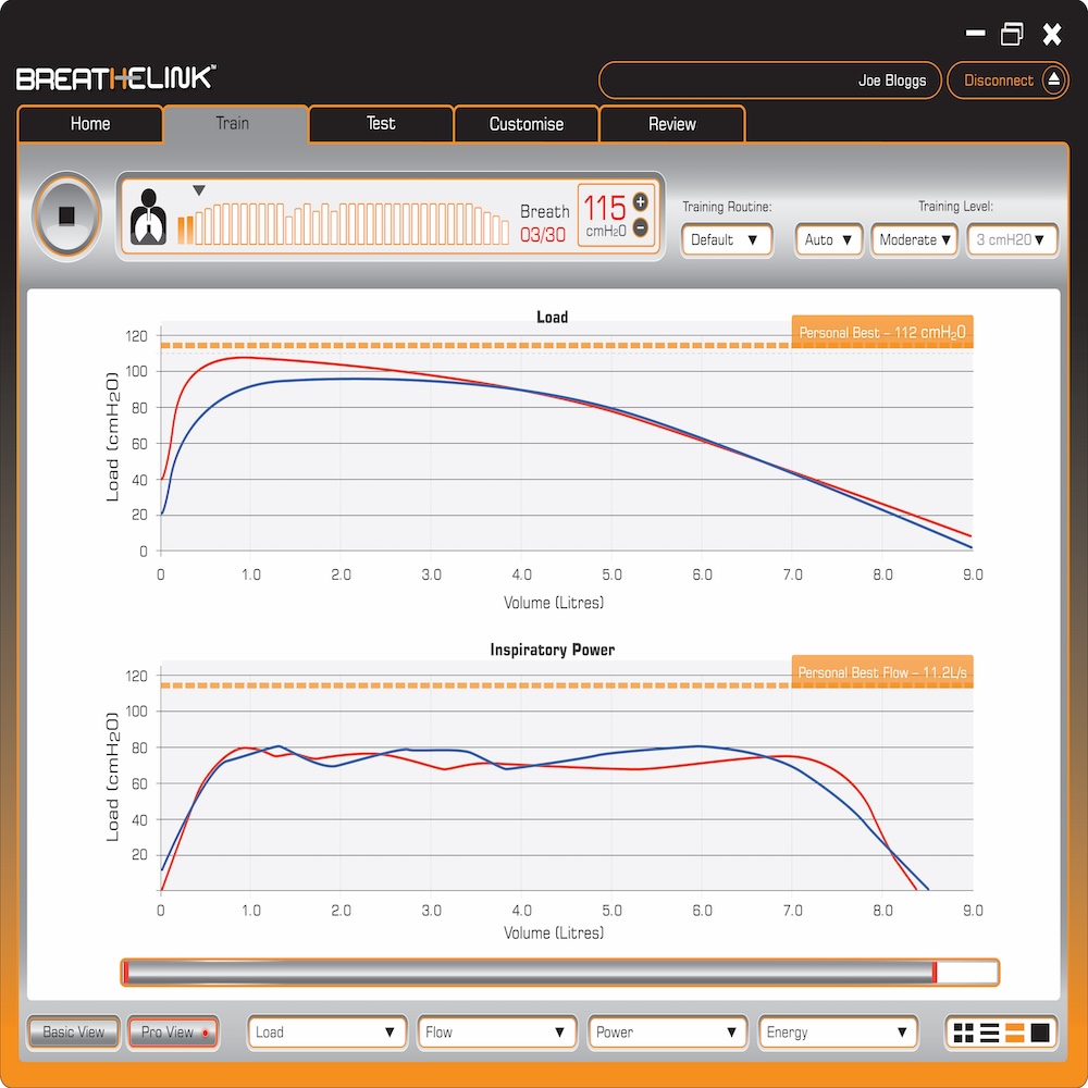 POWERbreathe K5 Breathe-Link Pro View