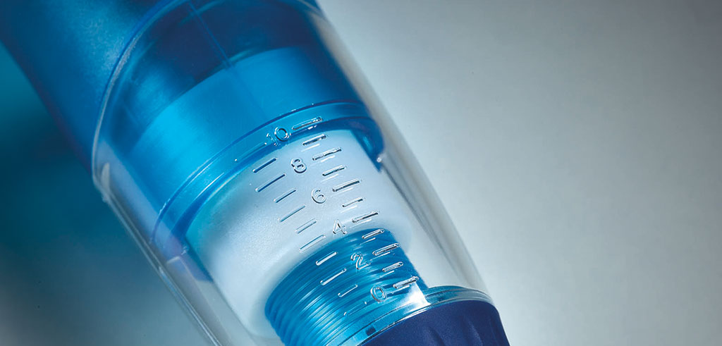 close up of the powerbreathe plus training levels scale