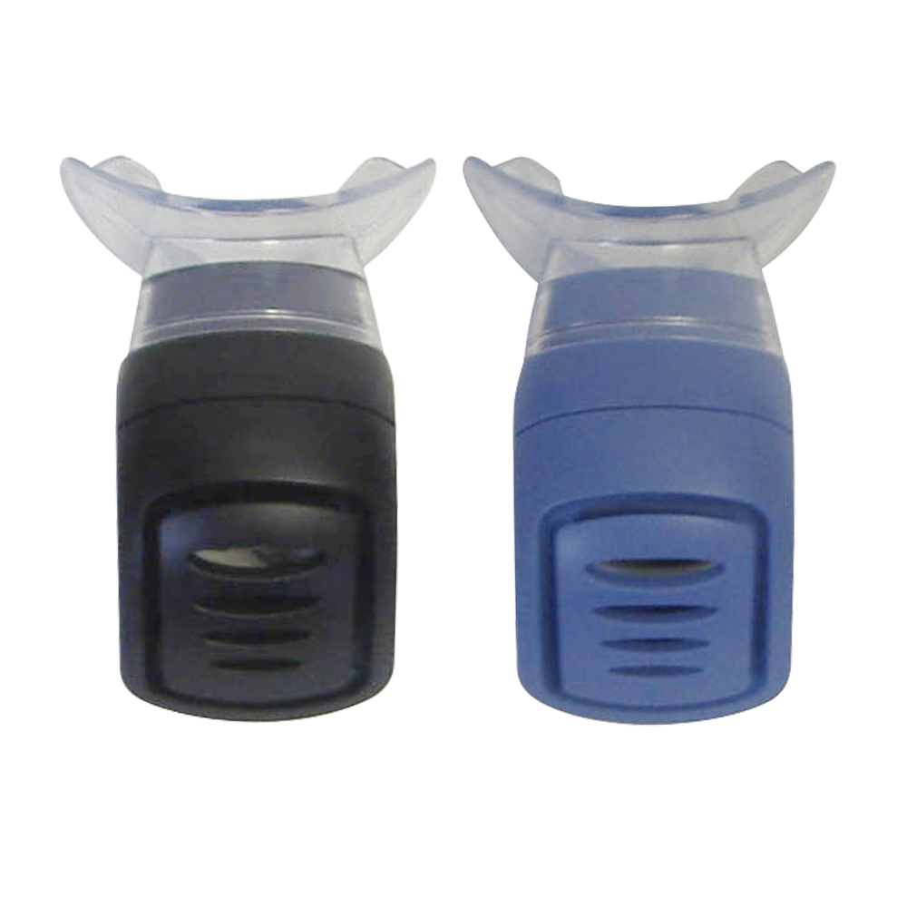 The Blue and Black Valve heads side by side