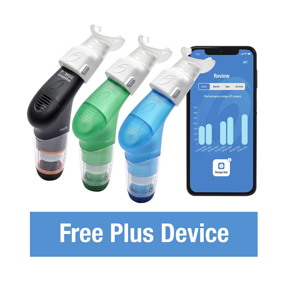 Montage of the Smart Adaptor and Plus next to the App screen