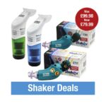 A group image of 2 POWERbreathe EX1 and 2 Shakers