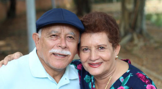 Happy and smiling older couple
