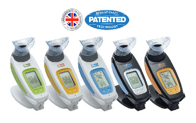 Row of POWERbreathe K-Series devices.