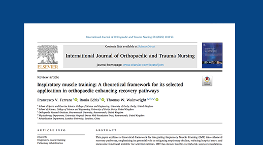 Inspiratory Muscle Training: A Theoretical Framework for its Selected Application in Orthopaedic Enhancing Recovery Pathways