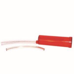 A red Breath Builder with 2 tubes