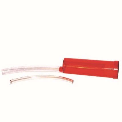 A red Breath Builder with 2 tubes