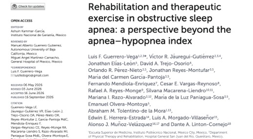Rehabilitation and therapeutic exercise in obstructive sleep apnea: a perspective beyond the apnea–hypopnea index